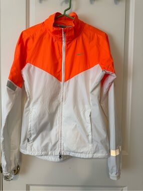 Nike Women’s Orange and White Windbreaker Jacket